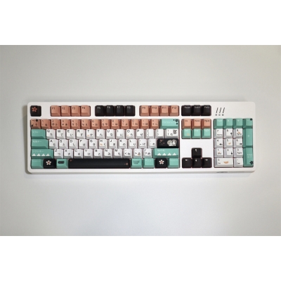 Okita Sōji 104+19 PBT Dye-subbed Keycaps Set OEM Profile for MX Switches Mechanical Gaming Keyboard